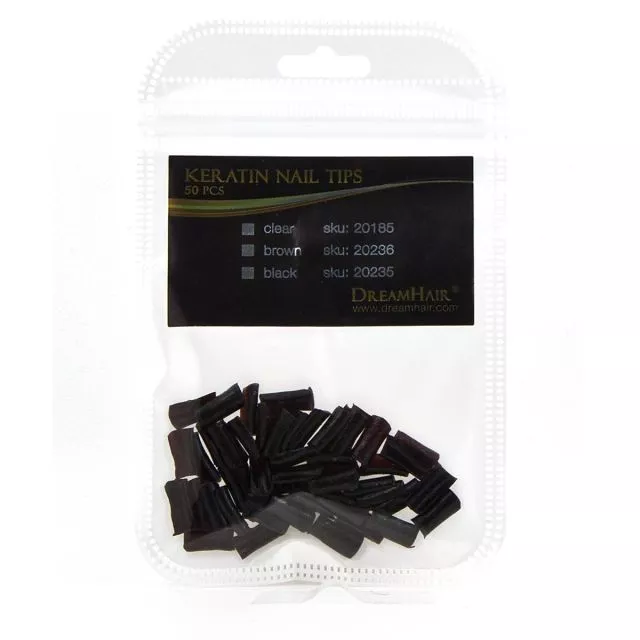 Dream Hair Keratin Nail Tips 50pcs Black