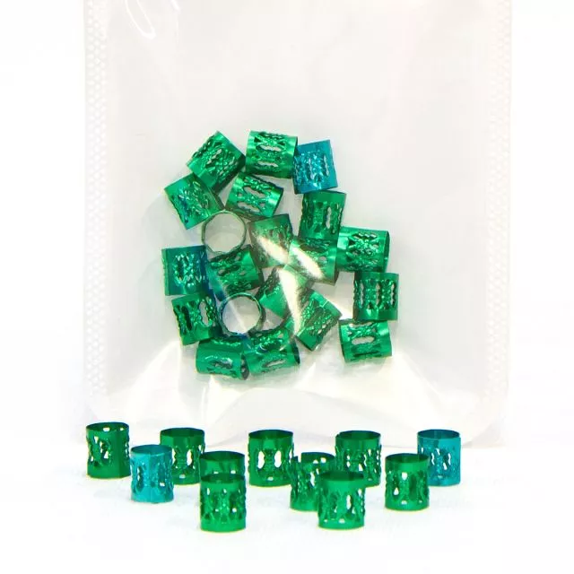 Hair Jewellery Green 20 pcs