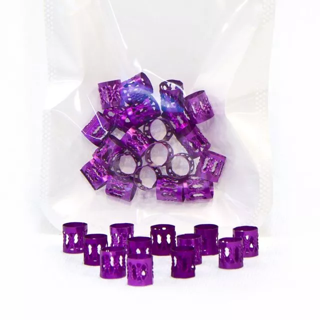 Hair Jewellery Purple 20 pcs