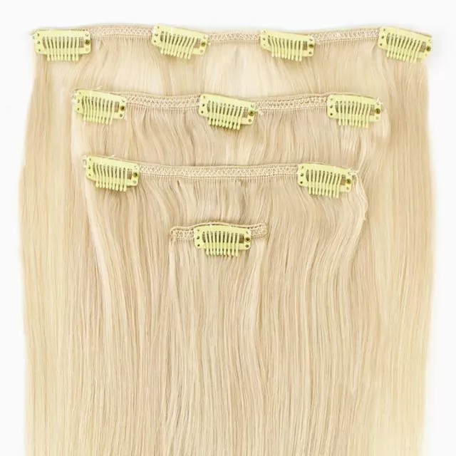 Clip-In Hair Extension 4pcs 40cm Whiteblond#