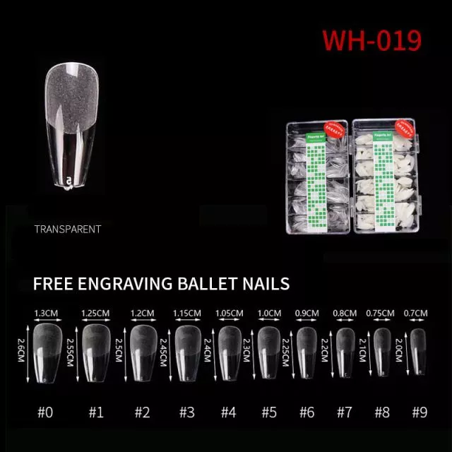 Nail Tip Ballet WH19 Clear 500 pcs