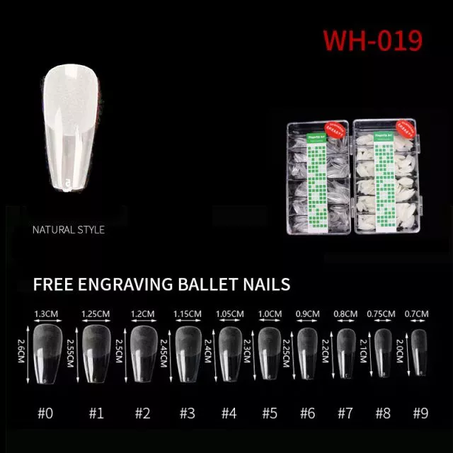 Nail Tip Ballet WH19 Natural 500 pcs