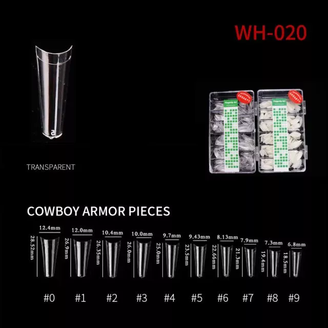 Nail Tip Cowboy WH20 Clear 500 pcs