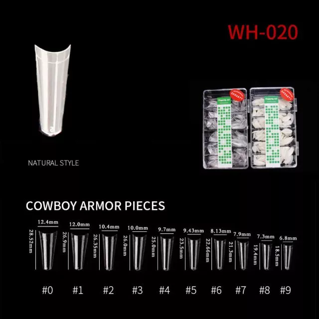 Nail Tip Cowboy WH20 Natural 500 pcs