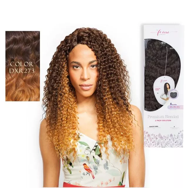 Premium Blended Kinky Curl Weave & Closure DXR273#