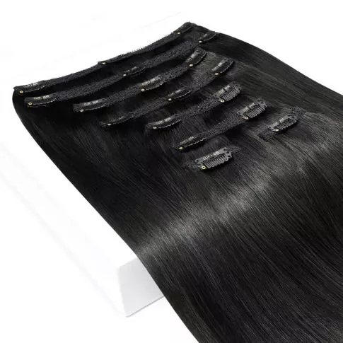 Premium Clip-In Hair Extension 45cm / 130g Color 1B#