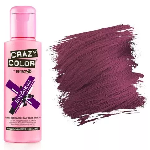 CRAZY COLOR SEMI PERMANENT HAIR DYE 100ml -All colours-FAST UK Post -PACK  OF 2